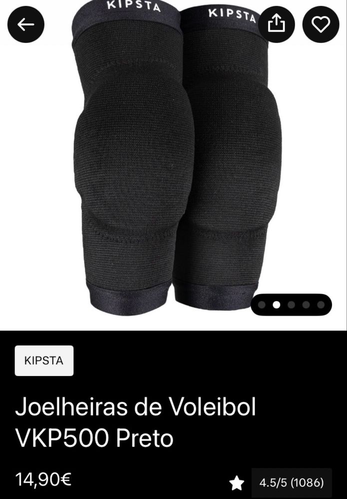 Joelheira Kipsta VKP500