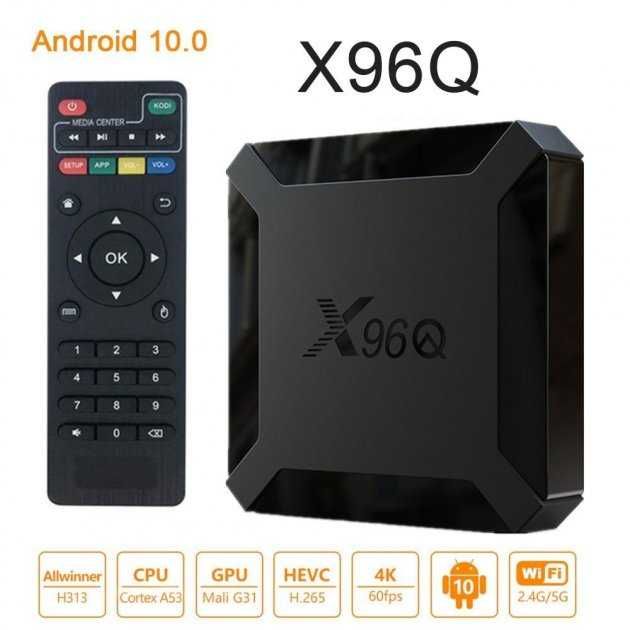 ТВ-приставка android-box X96Q 2/16 GB Android 10,налаштування під ключ