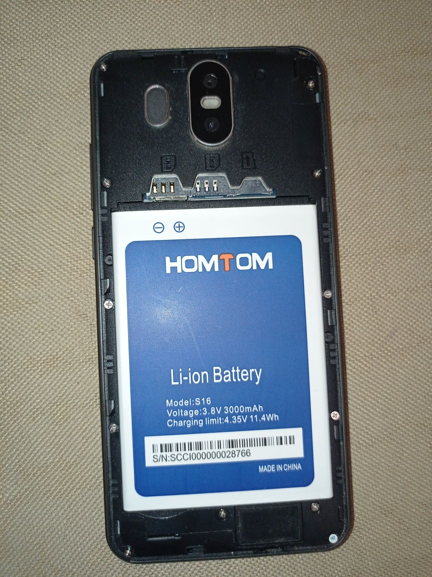 Смартфон Homtom S17 б/у (не вмикається після оновлення прошивки))