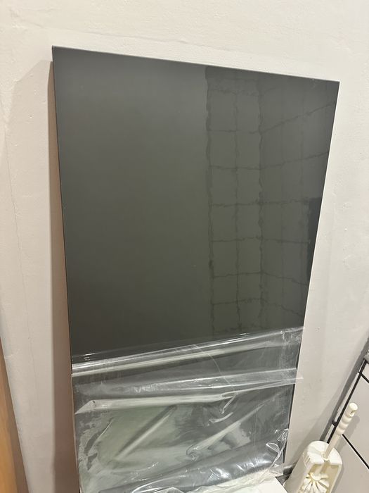 zestaw mebli łazienkowych w golorze grafitowym/ ciemno szarym - połysk