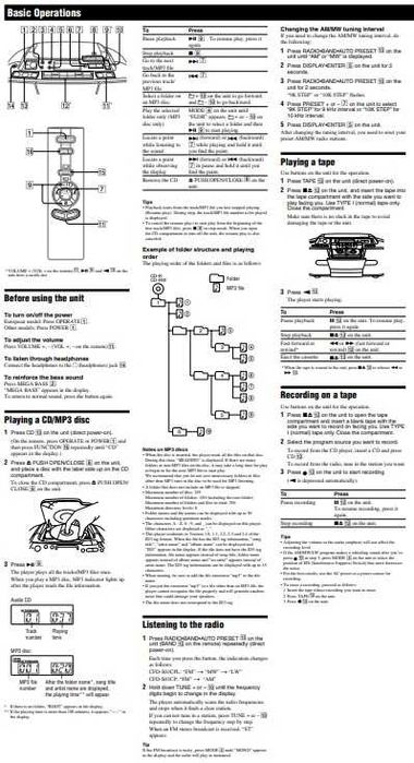 Магнітола Sony CFD-S03CP (CD/MP3, Radio, Cassette-corder)