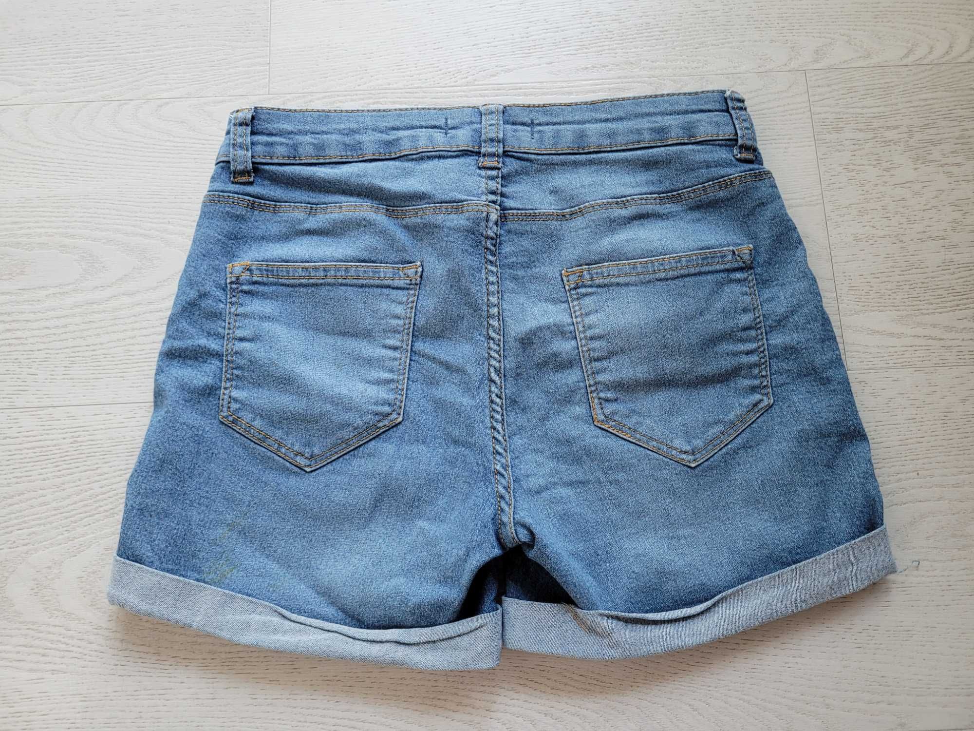 Niebieskie krótkie spodenki szorty 34,XS/36,S Denim Co jeansy