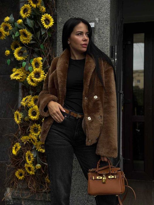 Бомбер із натурального хутра