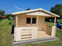 od RĘKI solidny DOMEK z tarasem*6m x 4m*24 m2*ściany 34 mm*letniskowy