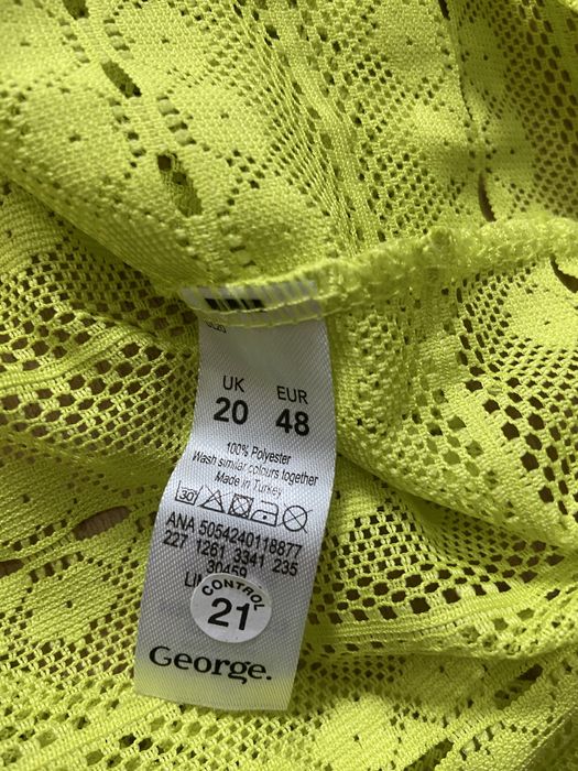 George 48 4XL zielona  limonka bluzka ażurowa narzutka nowa z metką