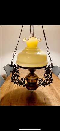 Starocie Śliczna antyczna lampa wisząca