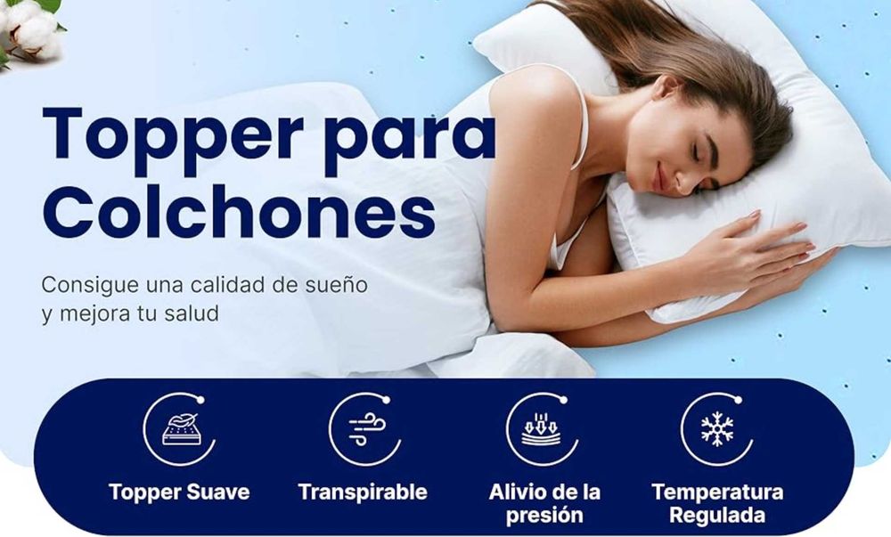 Topper Viscoelástico 140x190 cm – 5 cm Espessura