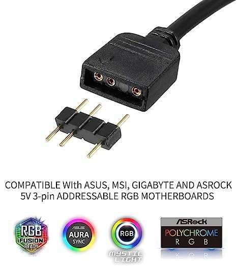 uphere 1 do 4 kabel rozgałęziający y 5 v 3 pin p7prgb 30 cm x