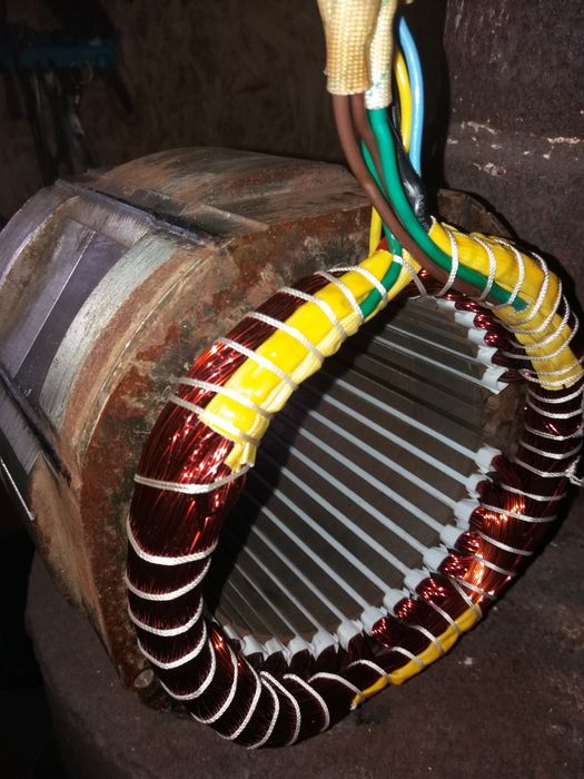 Перемотка электродвигателей, генераторов.
