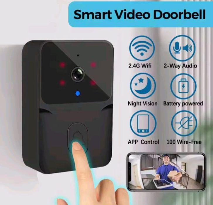 Campainha de vídeo inteligente sem fio
