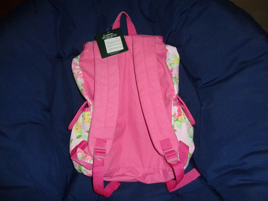okazja LAURA ASHLEY girls nowy pojemny plecak różowy w kwiaty prezent