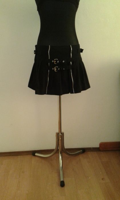 NOWA!Czarna Spódnica Zdobiona z Tyłu Hell Bunny / Rozmiar M