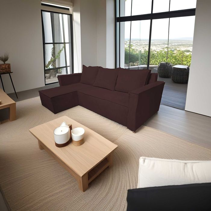 Narożnik ROWY w tkaninie sztruksowej w różnych kolorach!