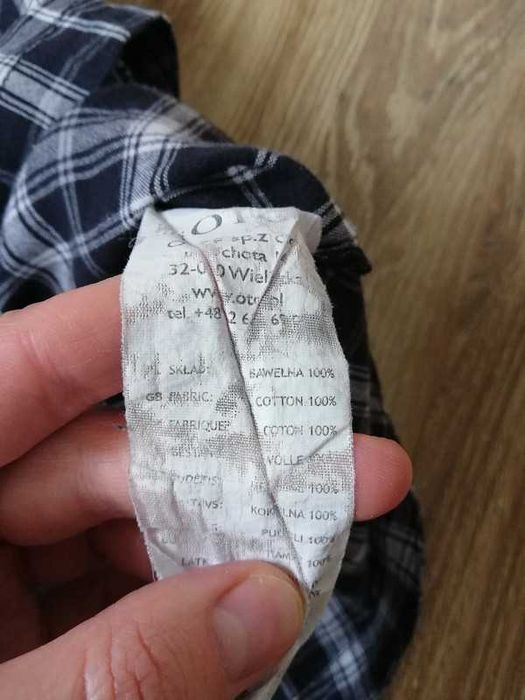 (r. M) dłuższa rozpinana koszula z długim rękawem tunika krata kratka