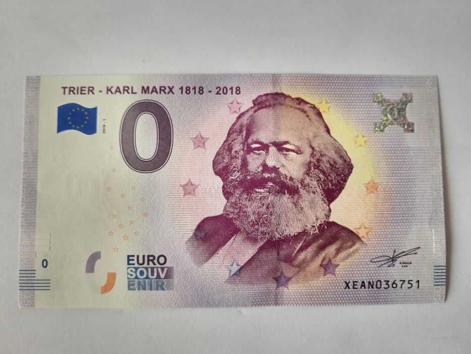 Nota 0 Euros Mundial da Russia 2018 / Mao Tse Tung / Karl Marx