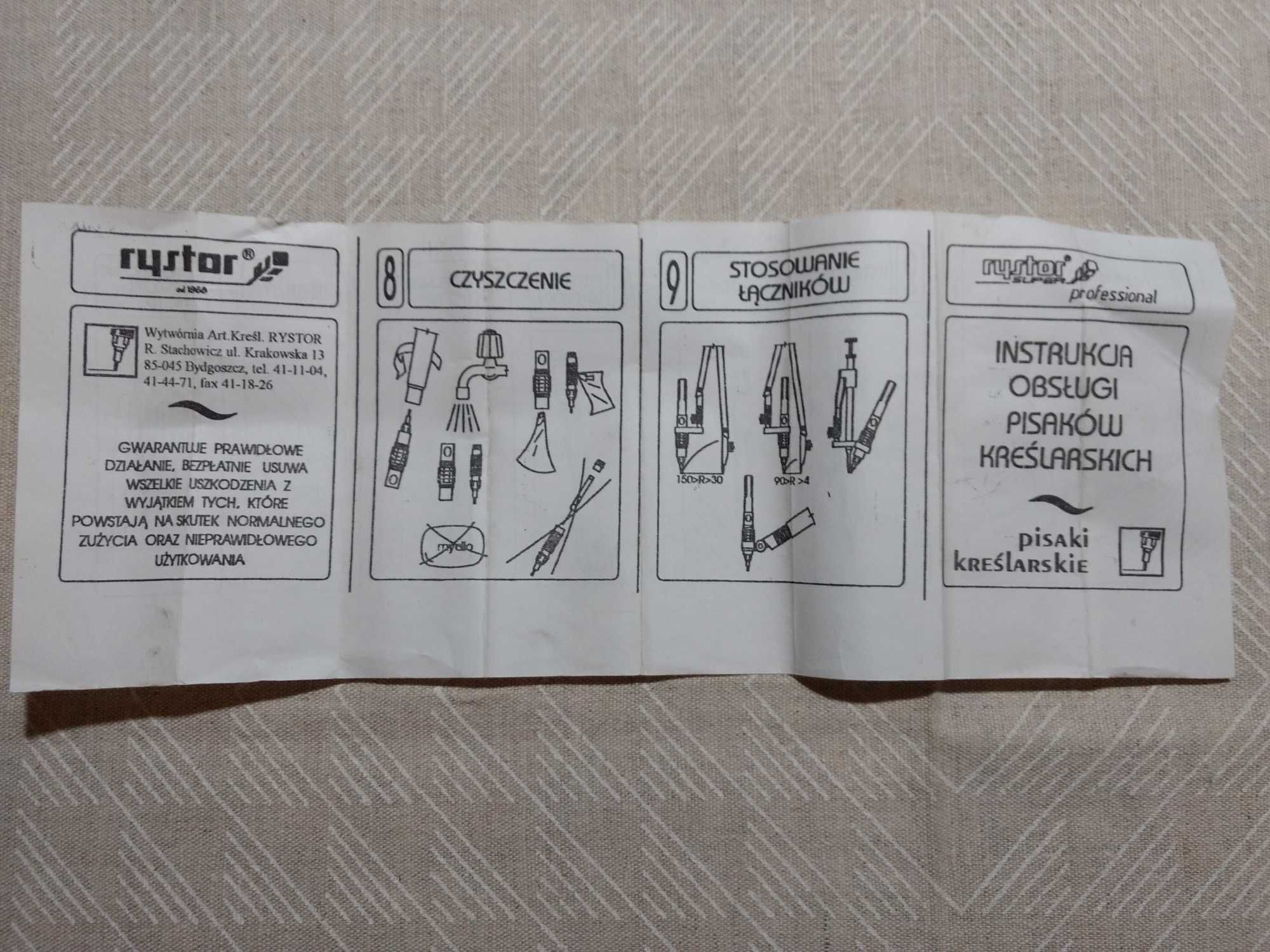 Rapidograf Rystor Professional, szablon litery i cyfry  KOH-I-NOOR