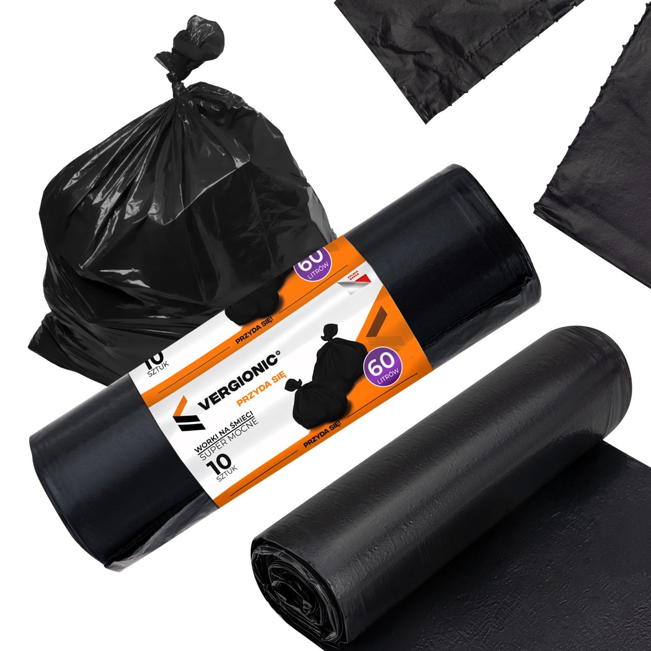 Worki na śmieci 60l 50sztuk