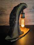 Lampa stołowa loft z naturalnego drewna – handmade (bez żarówki)