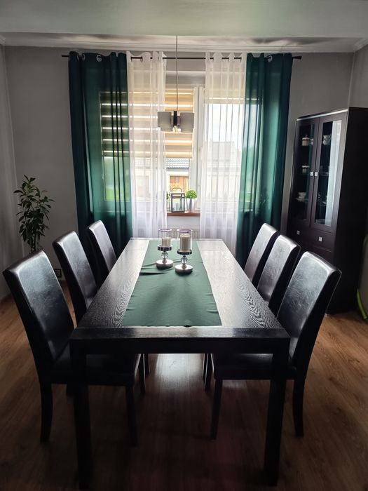 Komplet mebli kolor ciemny brąz