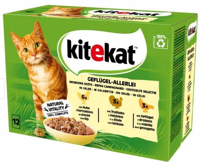 Kitekat saszetka 12x0,85g  1,85/szt + Gratis