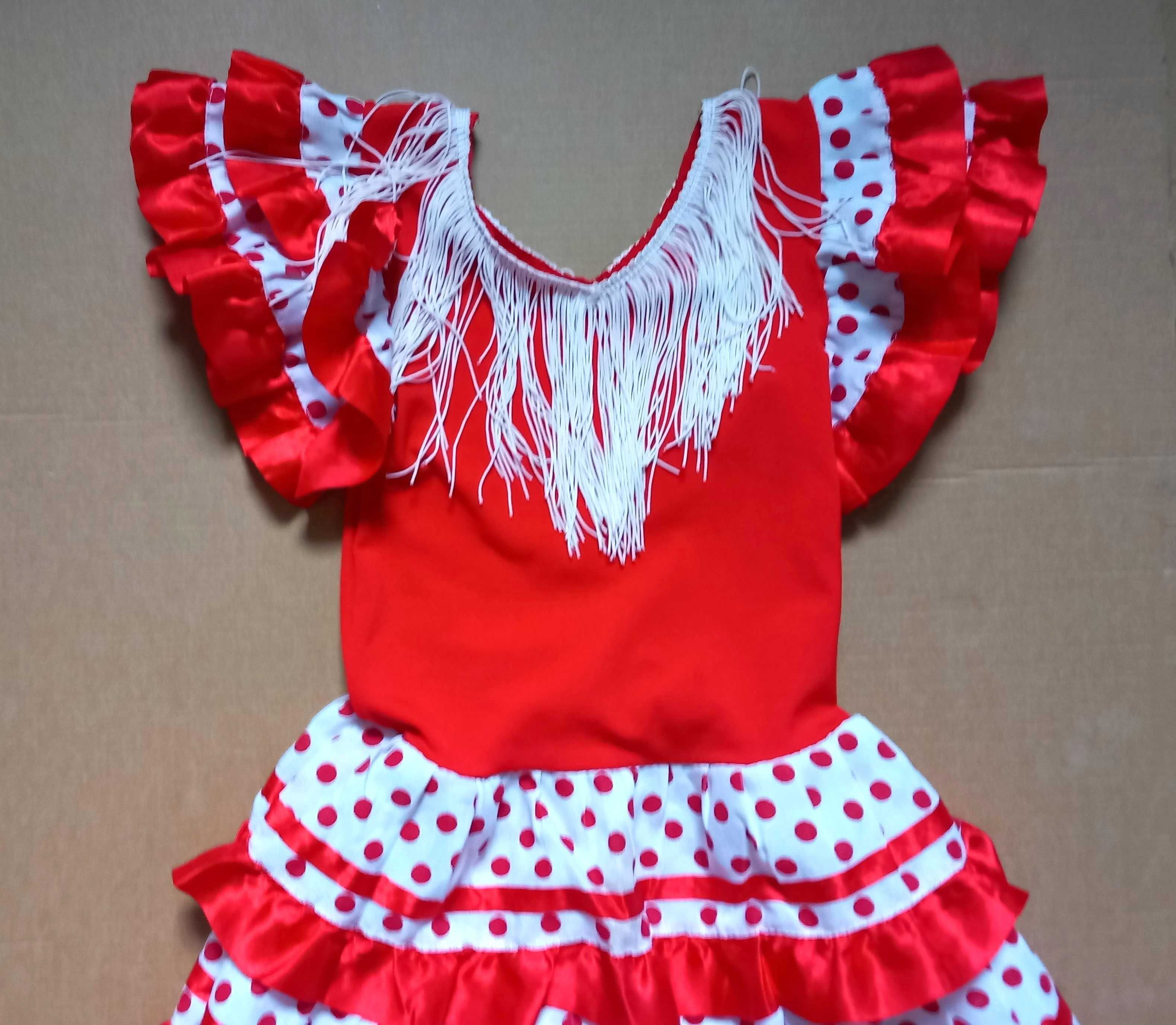 Strój sukienka do flamenco Hiszpanka - kostium / 3-4 lata 92-106 cm