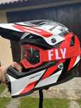 Kask enduro/cross LS2 FAST EVO + google FLY + rękawiczki THOR