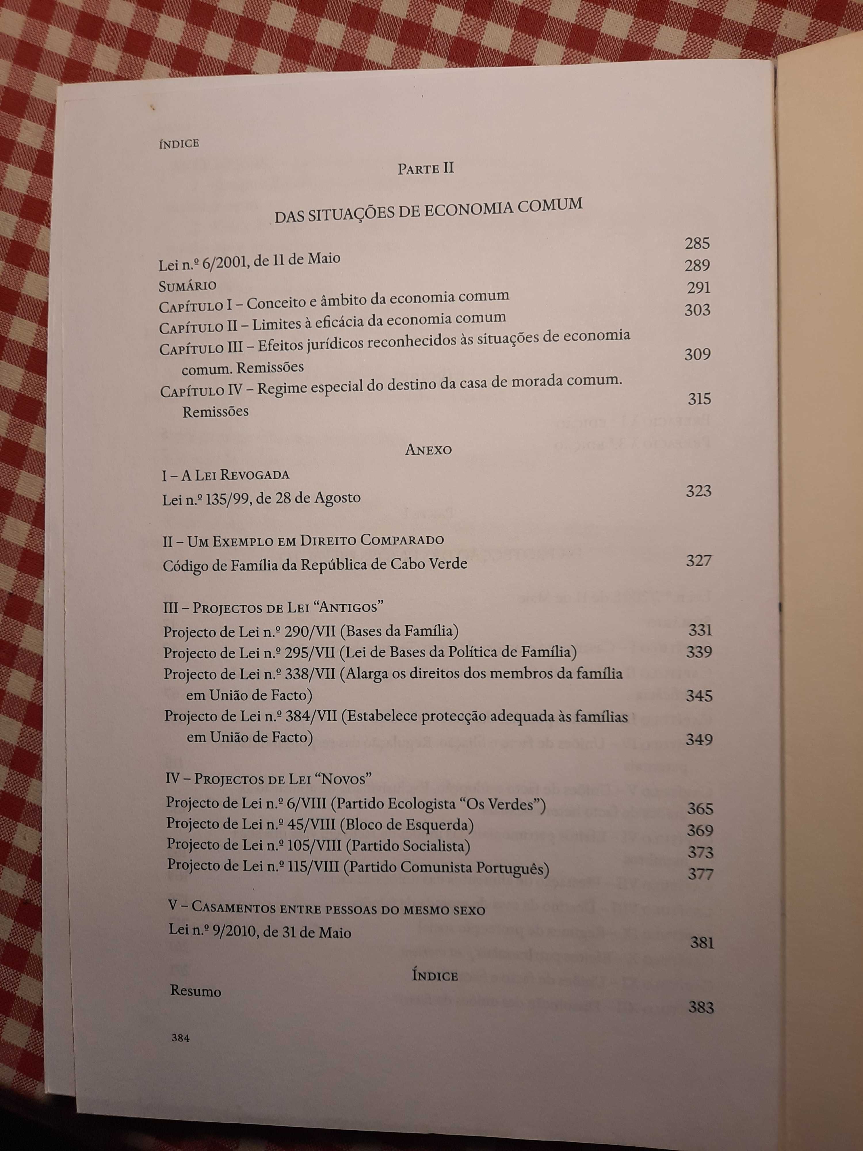 Unioes de facto e Economia Comum autor José António França Pitao