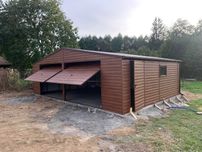 Garaże blaszane na każdy wymiar jednospadowe lub dwuspadowe producent