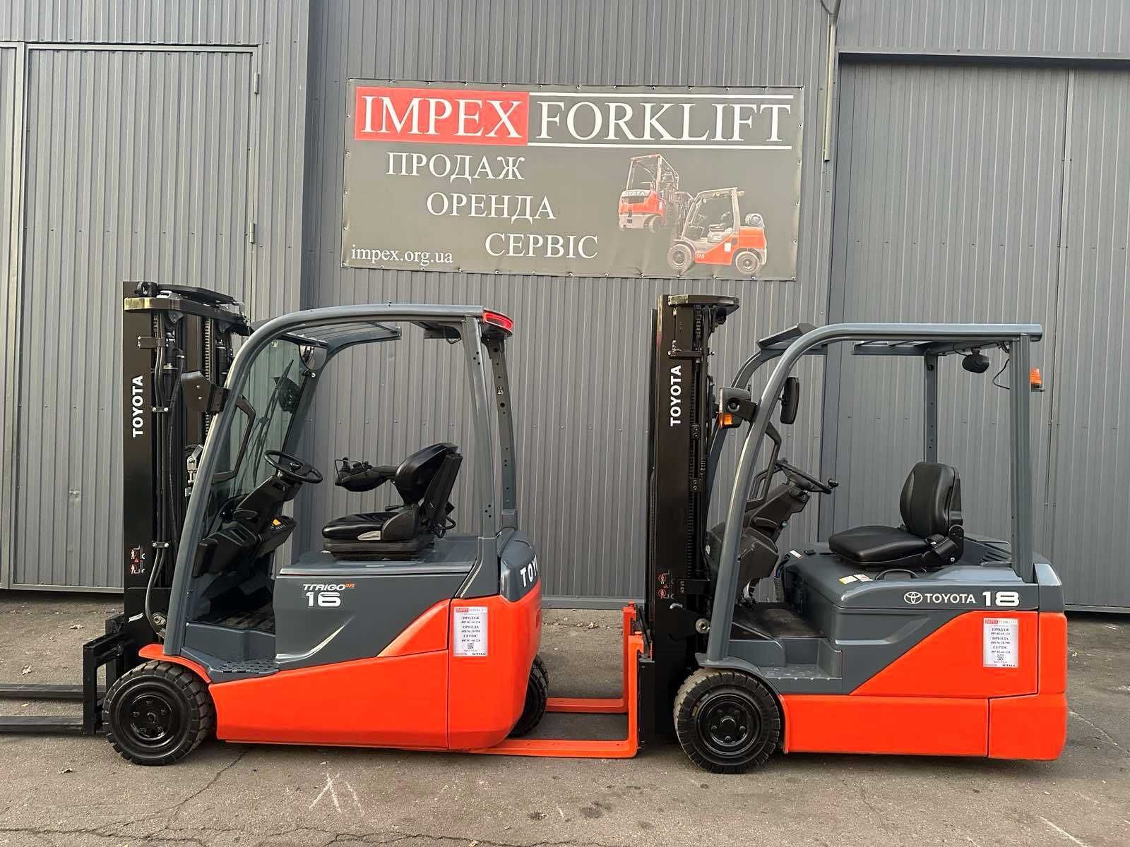 Електричний навантажувач TOYOTA 8FBE16T, 2018рік, підйом-4.7, АКБ-2023