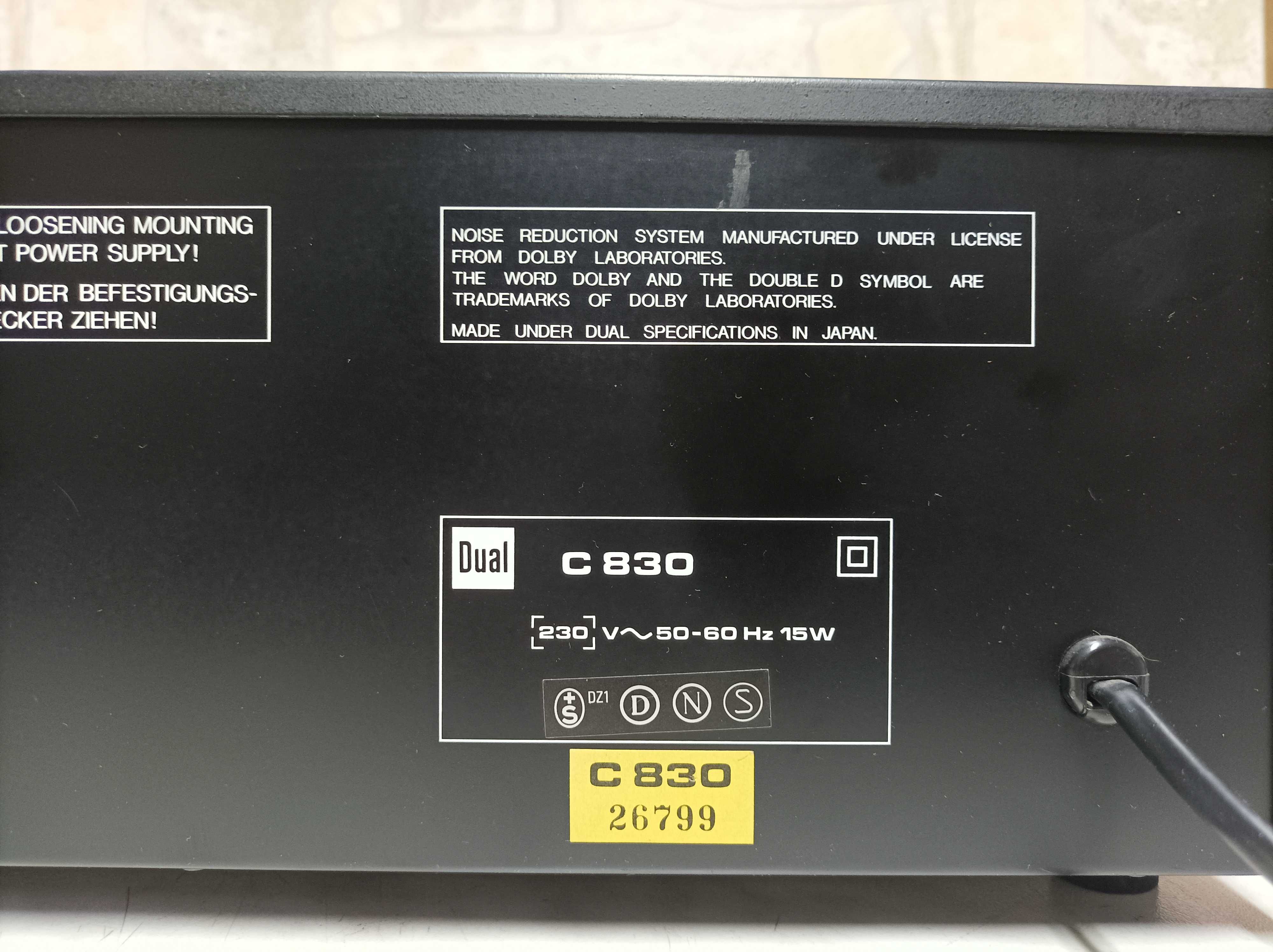 Magnetofon DUAL C 830