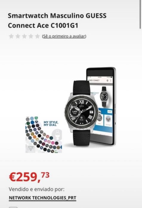 Men’s Smartwatch GUESS Connect Ace C1001G1