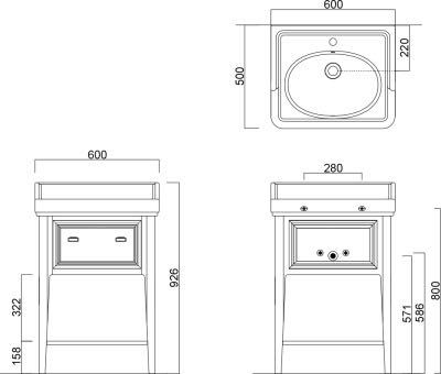 Знижка Тумба з дерева і раковина в стилі Прованс Marazzi Італія