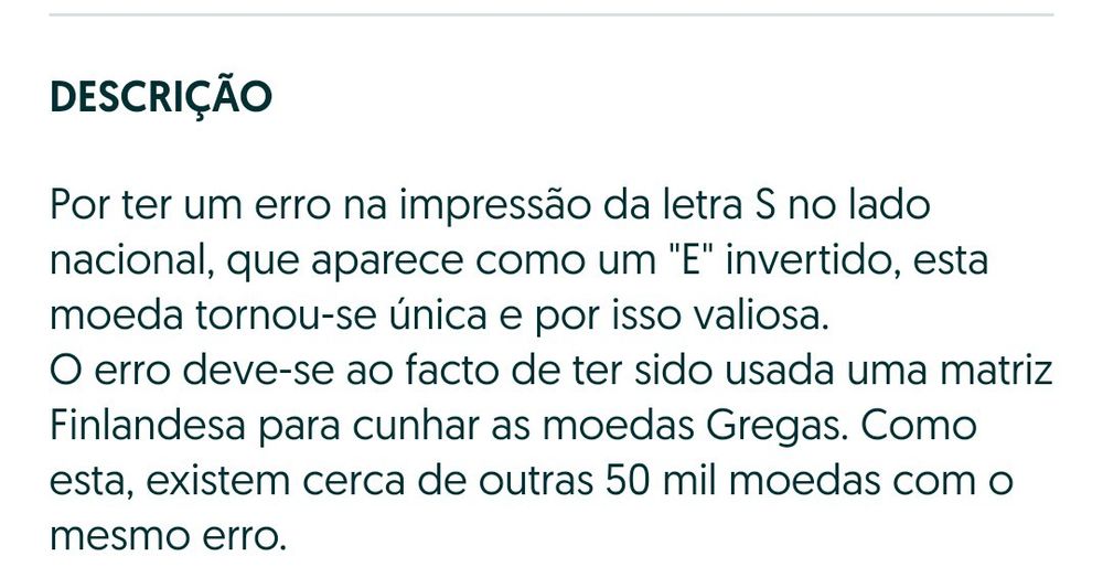 Moeda rara Grécia 2€ vendo