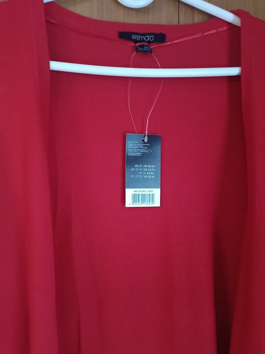 Żakiecik narzutka czerwony roz M -L