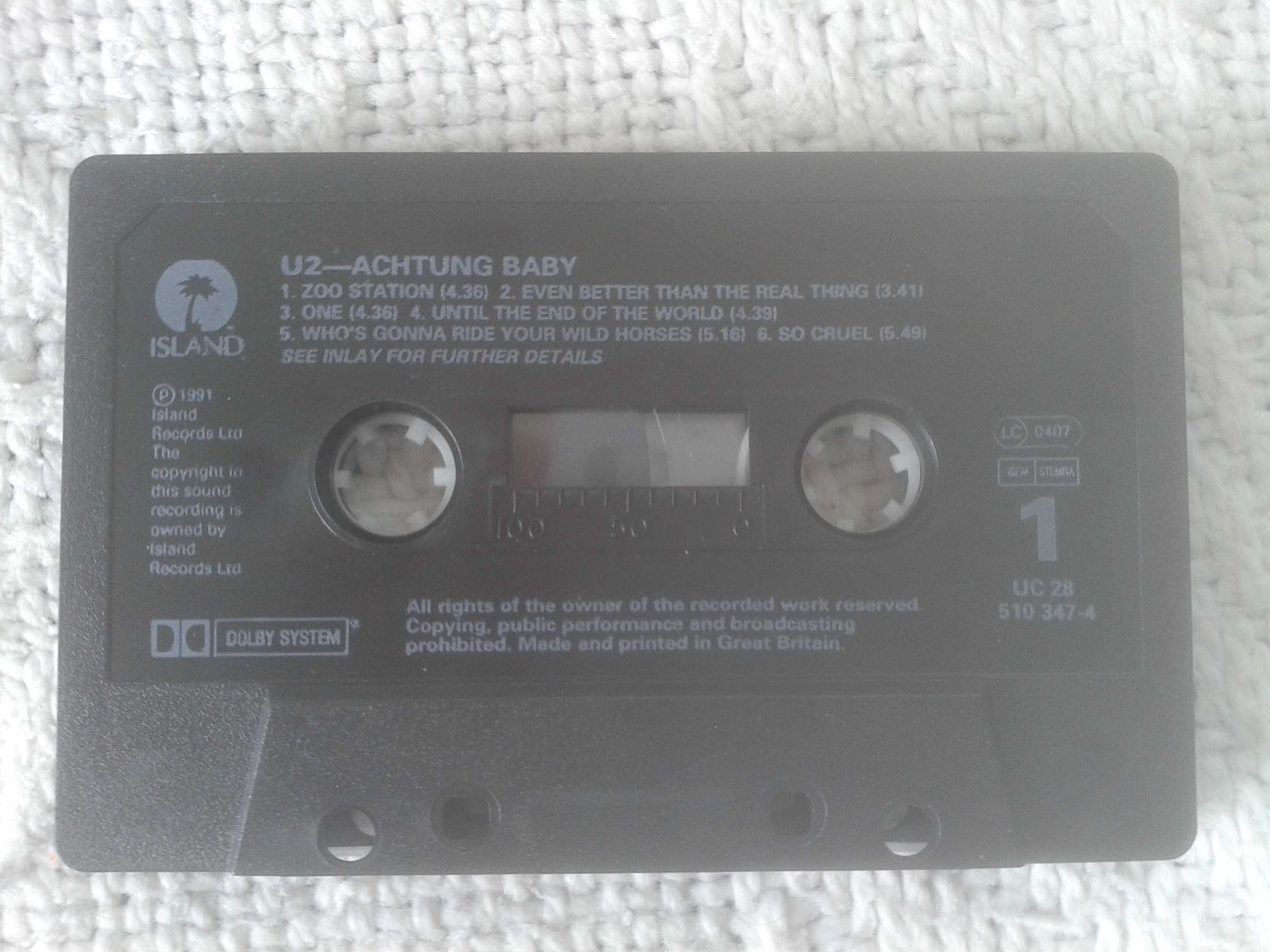 Sprzedam oryginalną kasetę magnetofonową grupy U2 "Achtung Baby"