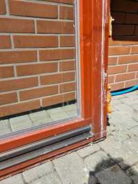 Drewniane okno dwuszybowe, 120x145, machoń