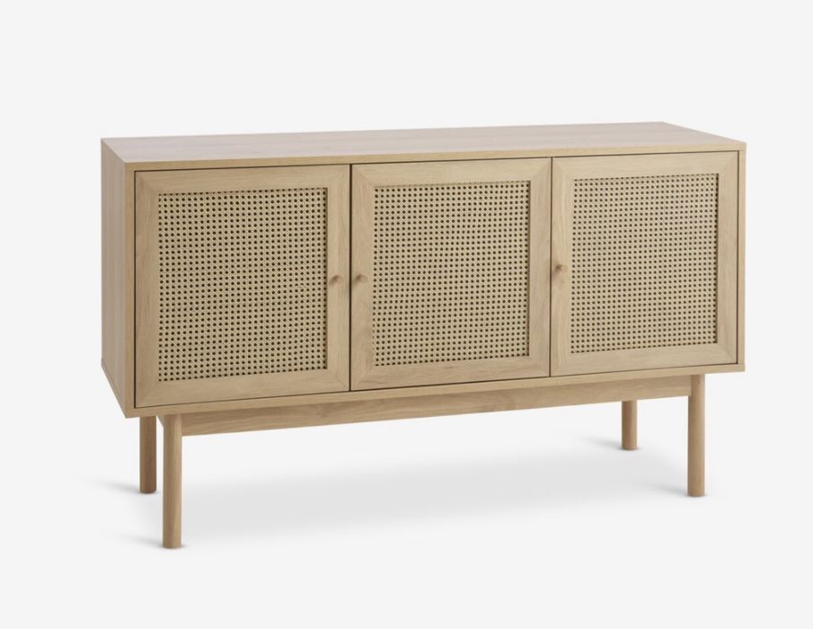 Komoda HALMSTAD kredens 3 drzwi kolor ciepły dąb