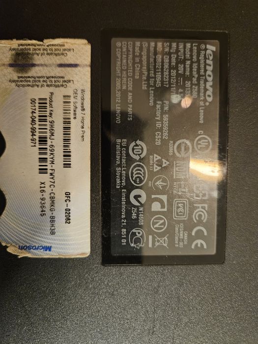 Lenovo IdeaPad Z580, karta GeForce