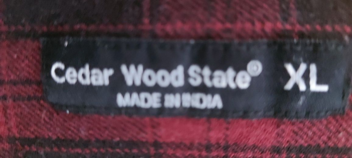 Koszula męska młodzieżowa  w kratę stójka XL Cedar Wood State