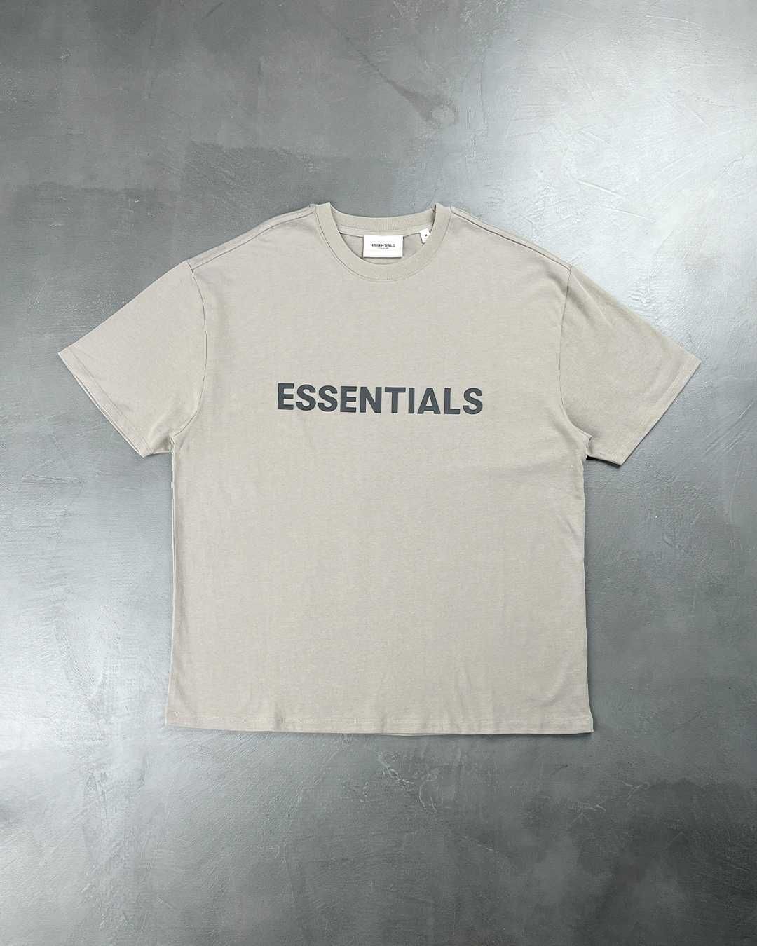 Футболка Fear Of God Essentials Front Logo T-Shirt Cement