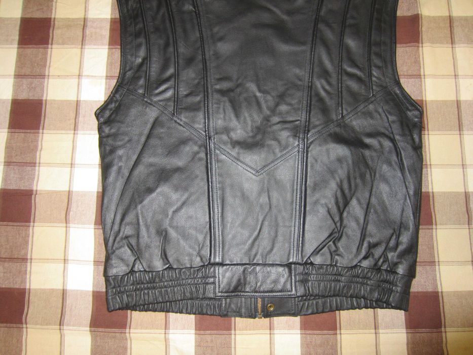 Кожаная жилетка с карманами ,мотожилетка XXL Berto Lucci Косуха
