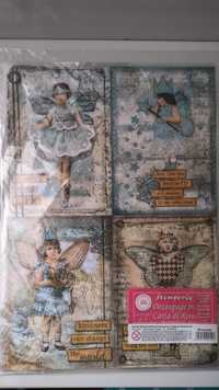 Stamperia papier ryżowy decoupage 3 sztuki vintage