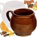 Kubek na wino herbatę grzańca ceramiczny kamionkowy z uchem 300 ml