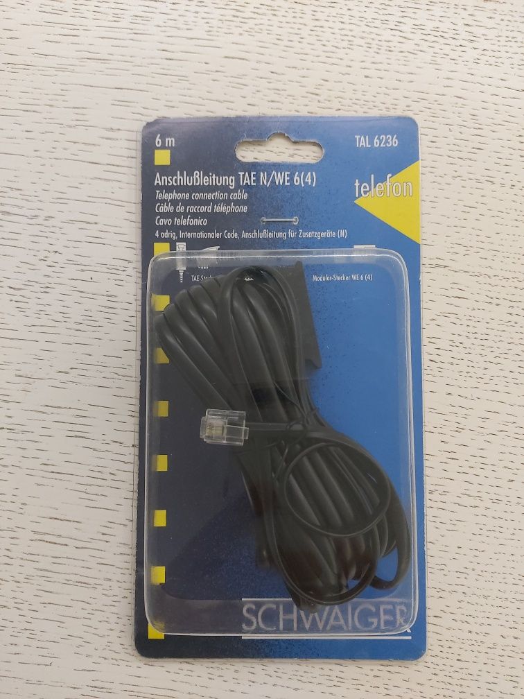 Kabel telefoniczny 6m 3m zestaw