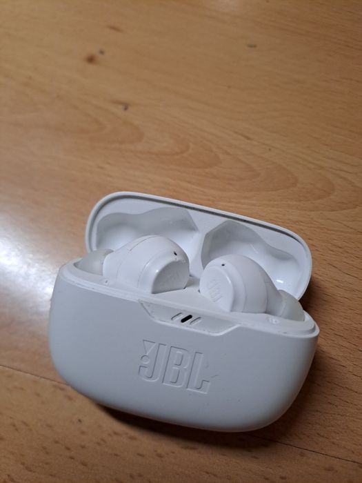 Słuchawki JBL Vibe Beam białe bezprzewodowe douszne bluetooth