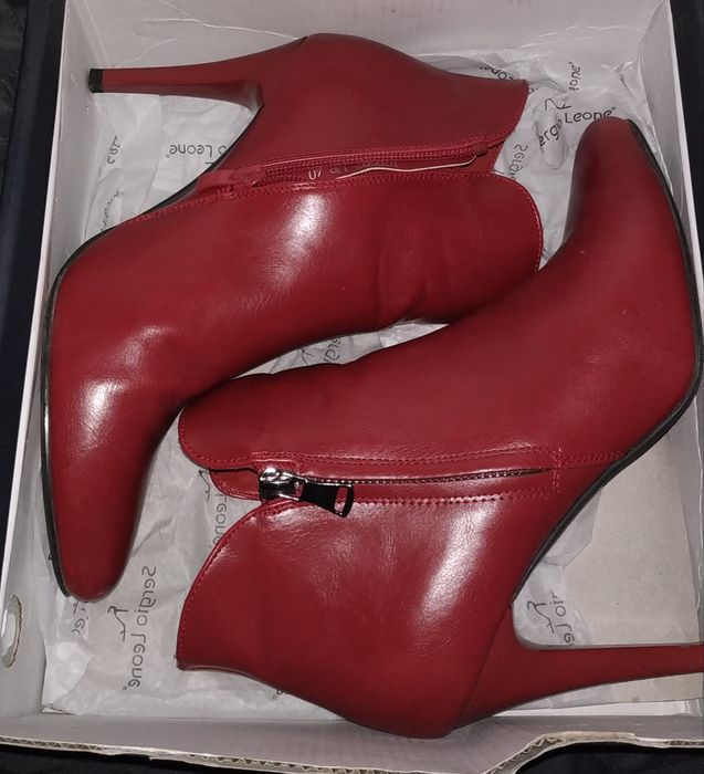 Botki na szpilce 10cm Sergio Leone r 40 wkładka 26cm