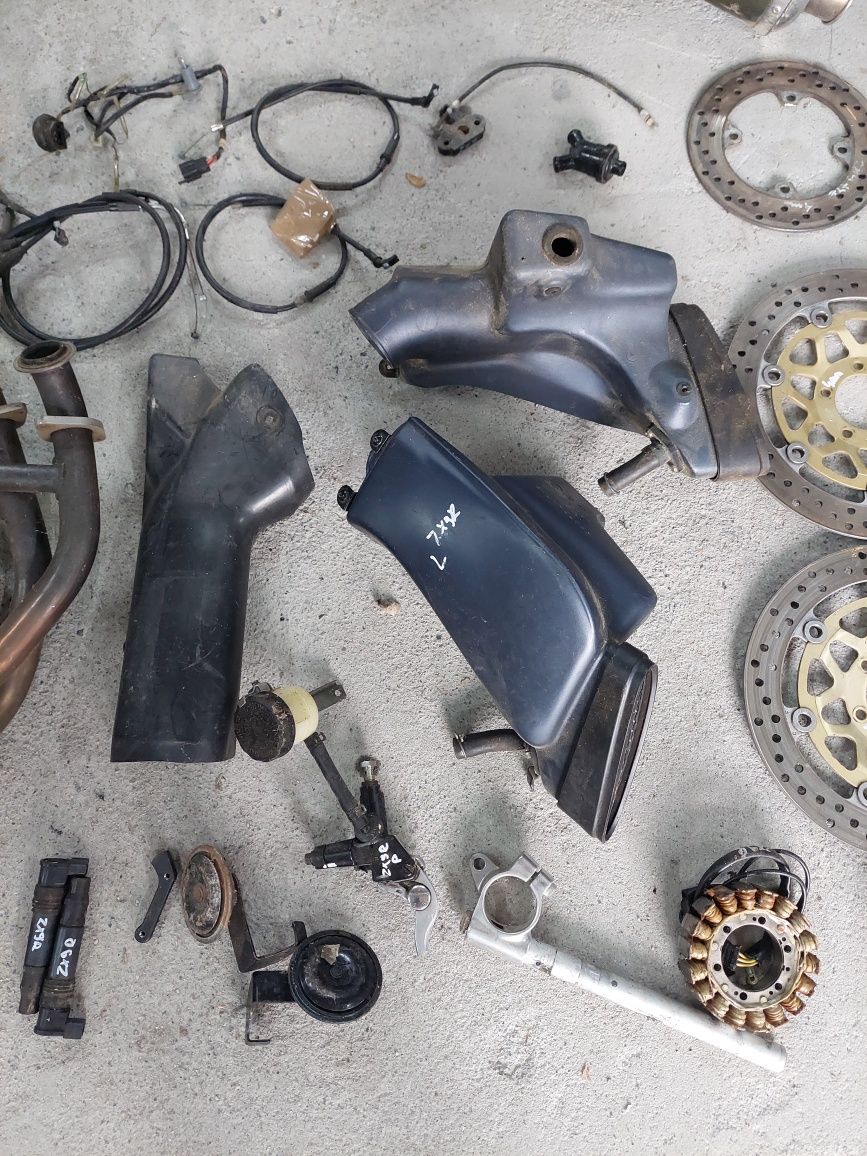 Kawasaki zx9r wydech kolektor tarcze zacisk stator bak set pompa oś