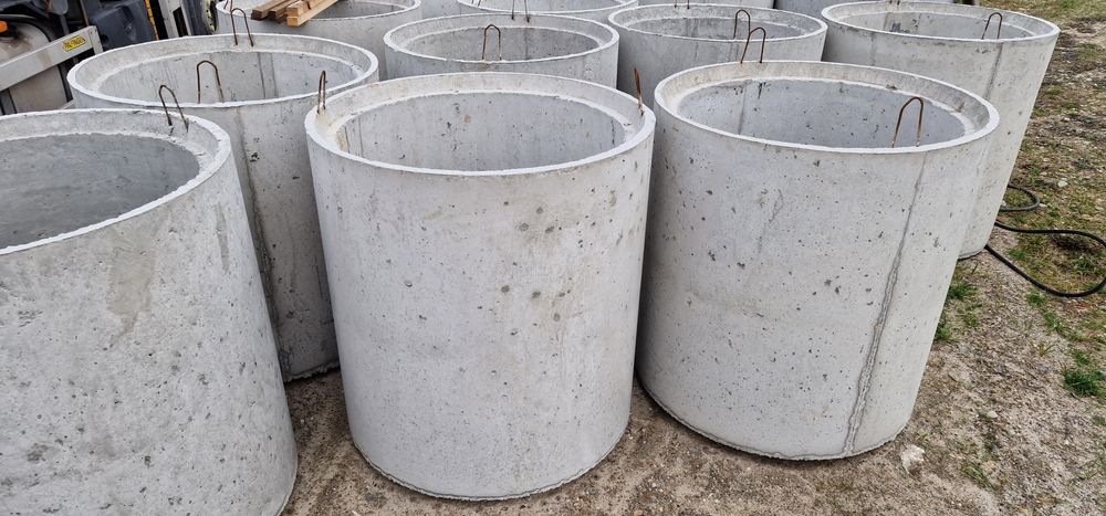 kręgi betonowe zbrojone 800x1000 studnie odwodnienia szambo transport