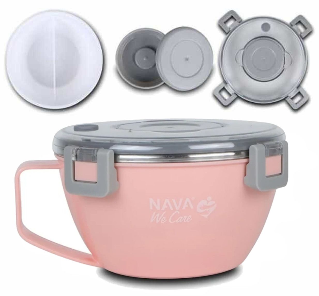 Pojemnik Obiadowy Lunch Box Pojemnik Na Żywność Termos 850 ml Różowy