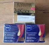 Zestaw 3 kremow: 2x Nivea 45+, 1x Eveline 60+
